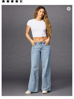 RSQ Light Blue Wide-Leg High-Rise Jeans